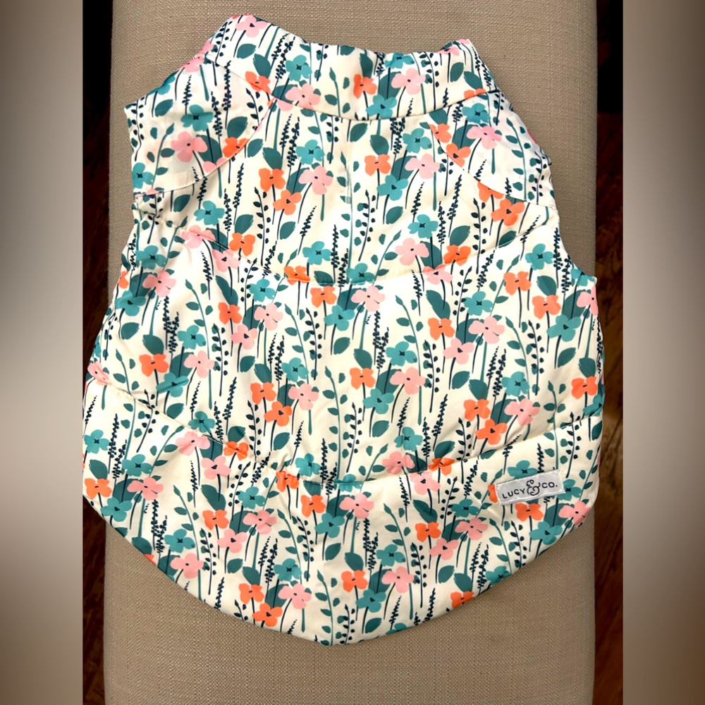 NWT Lucy & co reversible dog vest floral